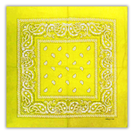 Paisley Neon Yellow Bandana – Classic Pattern, Versatile Fashion Accessory for Men & Women - 8244