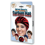 Velvet Beanie Turban Hat - 4104