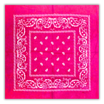 Paisley Neon Fuchsia Bandana – Classic Pattern, Versatile Fashion Accessory for Men & Women - 8106