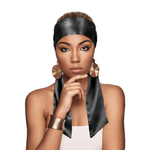 Silky Edge Scarf Black - 7001