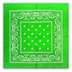 Paisley Neon Green Bandana – Classic Pattern, Versatile Fashion Accessory for Men & Women - 8241