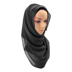 Plain Scarf Black - 8304
