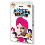 Pre-Tied Boho Knot Plain African Turban Bonnet Cap - 4110