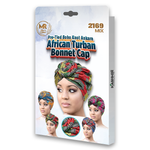 Pre-Tied Boho Knot African Turban Bonnet Cap - 2169