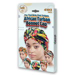 Pre-Tied Boho Knot Ankara African Turban Bonnet Cap - 4103