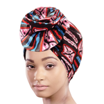 Ankara Printed Flower Turban Hat - Elegant Floral Head Wrap for Women, Comfortable & Stylish - 4111