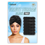 Velvet Turban Black - 7003