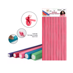 10 Pcs Square Bendy Hair Rollers 1.2cm x 24cm – Heatless Curlers for Easy Waves & Voluminous Curls- 5841