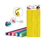 10 Pcs Square Bendy Hair Rollers 1.0cm x 24cm – Heatless Curlers for Easy Waves & Voluminous Curls- 5840