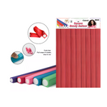 10 Pcs Square Bendy Hair Rollers 1.6cm x 24cm – Heatless Curlers for Easy Waves & Voluminous Curls- 5843