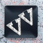 Bamboo Funky Silver Earrings – Trendy and Stylish Statement Jewelry by Kashmir Accessories Ltd - 2722