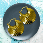 Bamboo Funky Gold Earrings – Trendy and Stylish Statement Jewelry by Kashmir Accessories Ltd - 2723