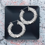 Bamboo Funky Silver Earrings – Trendy and Stylish Statement Jewelry by Kashmir Accessories Ltd - 2728