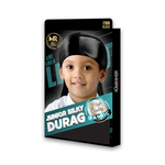 Junior Silky Satin Durag for Kids – Premium Soft Wave Cap for Waves, Braids & Locs | Wide Long Tail, Wrinkle-Free Hair Wrap for Boys & Girls