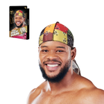 Men’s Classy Spandex Paisley Durag – Stretch Breathable Wave Cap for 360 Waves, Braids & Locs | Lightweight Headwrap for Sleeping & Daily Wear - 7384