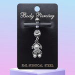 316L Surgical Steel Belly Button Piercing Jewellery – Hypoallergenic, Premium Quality Navel Ring, Stylish and Comfortable Body Jewellery for Women – 6617