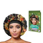 Rosemary Oil Infused Floral Satin Bonnet – Silk Hair Wrap for Sleeping | Soft & Comfortable Hair Treatment Cap for Moisture Retention & Hair Protection