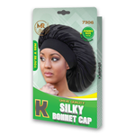MR Great Quality Silky Bonnet Cap Jumbo Black - 7306