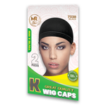 MR 2 Pieces Wig Caps – High Quality | Black | Comfortable Wig Caps for Seamless Wig Wear and Hair Protection - 7338