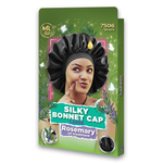 MR Rosemary Oil Infused Women Silky Bonnet Cap Large Black - 7506