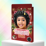 MR Batana Oil Infused Babies Under 5 Silky Sleep Bonnet Cap Black - 7520