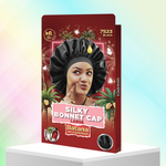 MR Batana Oil Infused Women Silky Bonnet Cap Large Black - 7523