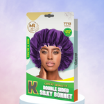 Great Quality Double Sided Silky Bonnet - Purple - 7713