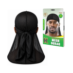 Mesh Durag for Men & Women – Breathable Wave Cap for 360 Waves, Braids & Locs | Lightweight Stretch Headwrap with Long Tail & Strong Compression for Sports, Gym & Daily Wear - 7397