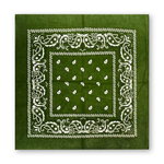 Paisley Olive Bandana – Classic Pattern, Versatile Fashion Accessory for Men & Women - 8213