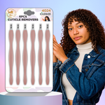 6-Pcs Cuticle Remover Set – Stainless Steel Tools for Precise Nail & Cuticle Care - 4024