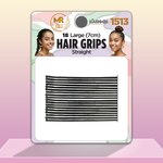 Hair Grips Straight 18 Pack Large 7cm, Strong Hold Hairpins - 1513