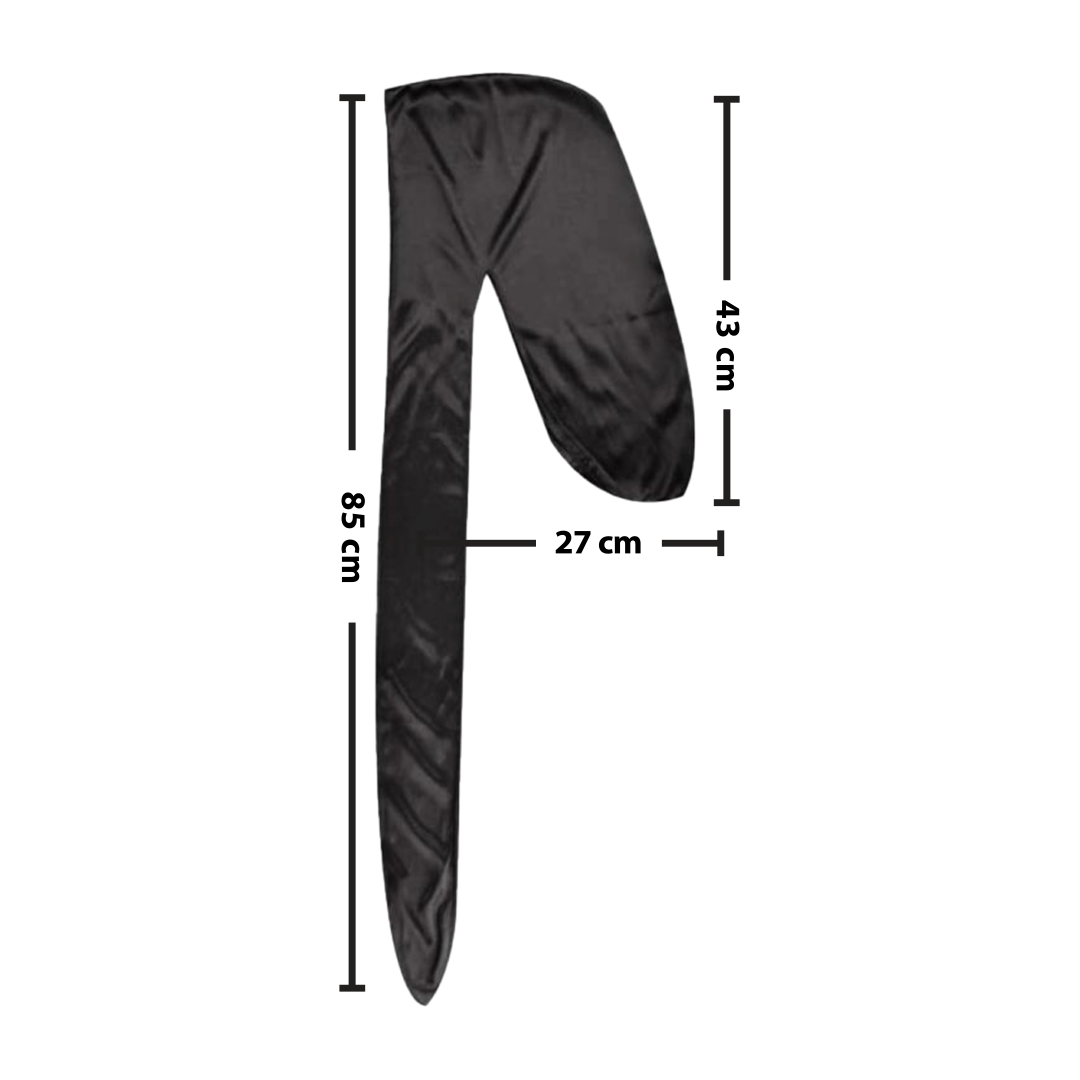 Silky Satin Durag for Men & Women – Soft Du Rag with Wide Straps & Long Tail, Wave Cap for 360 Waves, Braids & Locs, Smooth Hair Wrap for Sleeping, Hair Protection & Daily Wear - 7318