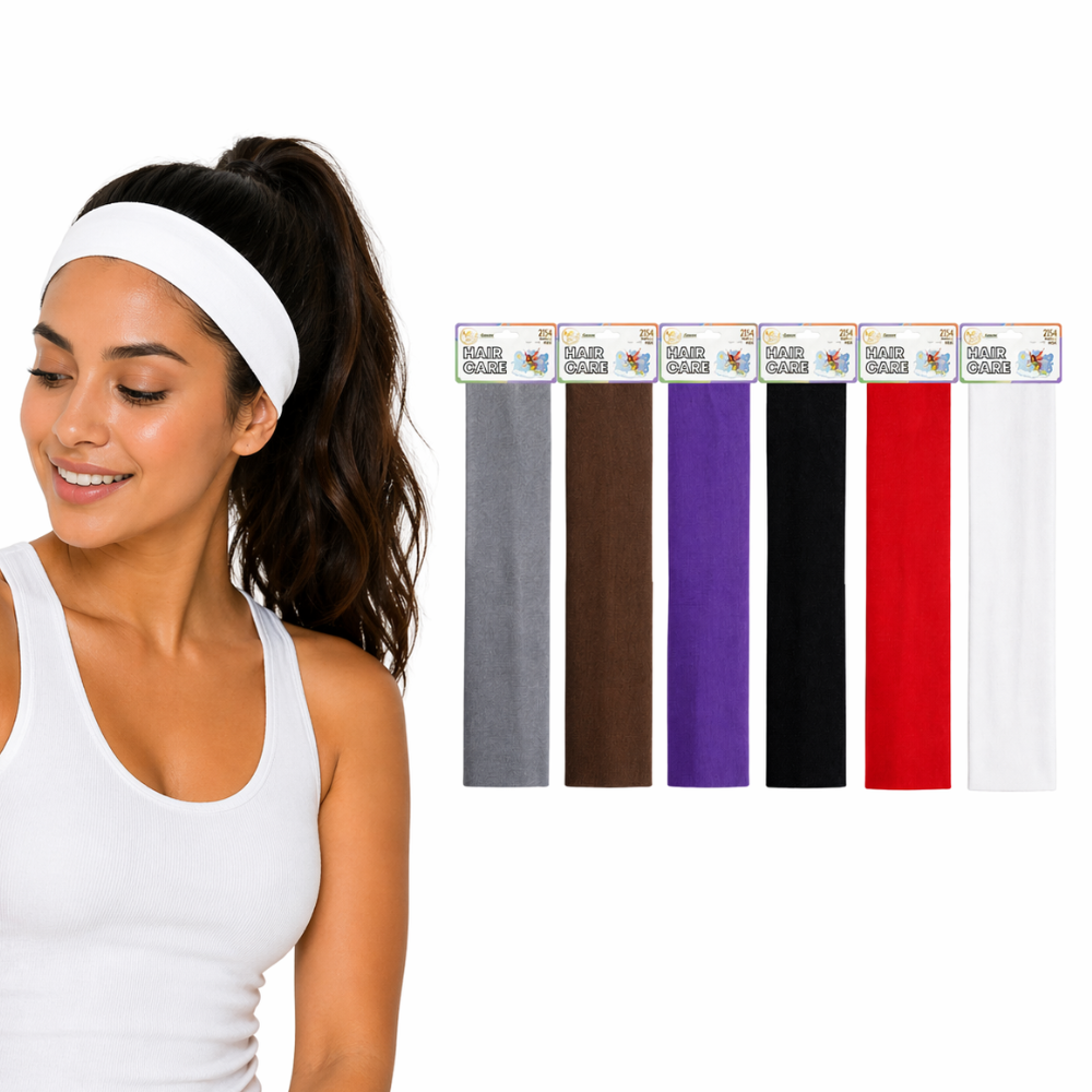 Headbands for Women Non Slip – Soft Stretch Fashion Sports Hair Bands for Women | Cotton Elastic Headbands for Workout, Yoga, Running & Everyday Hair Accessories_2154_Single