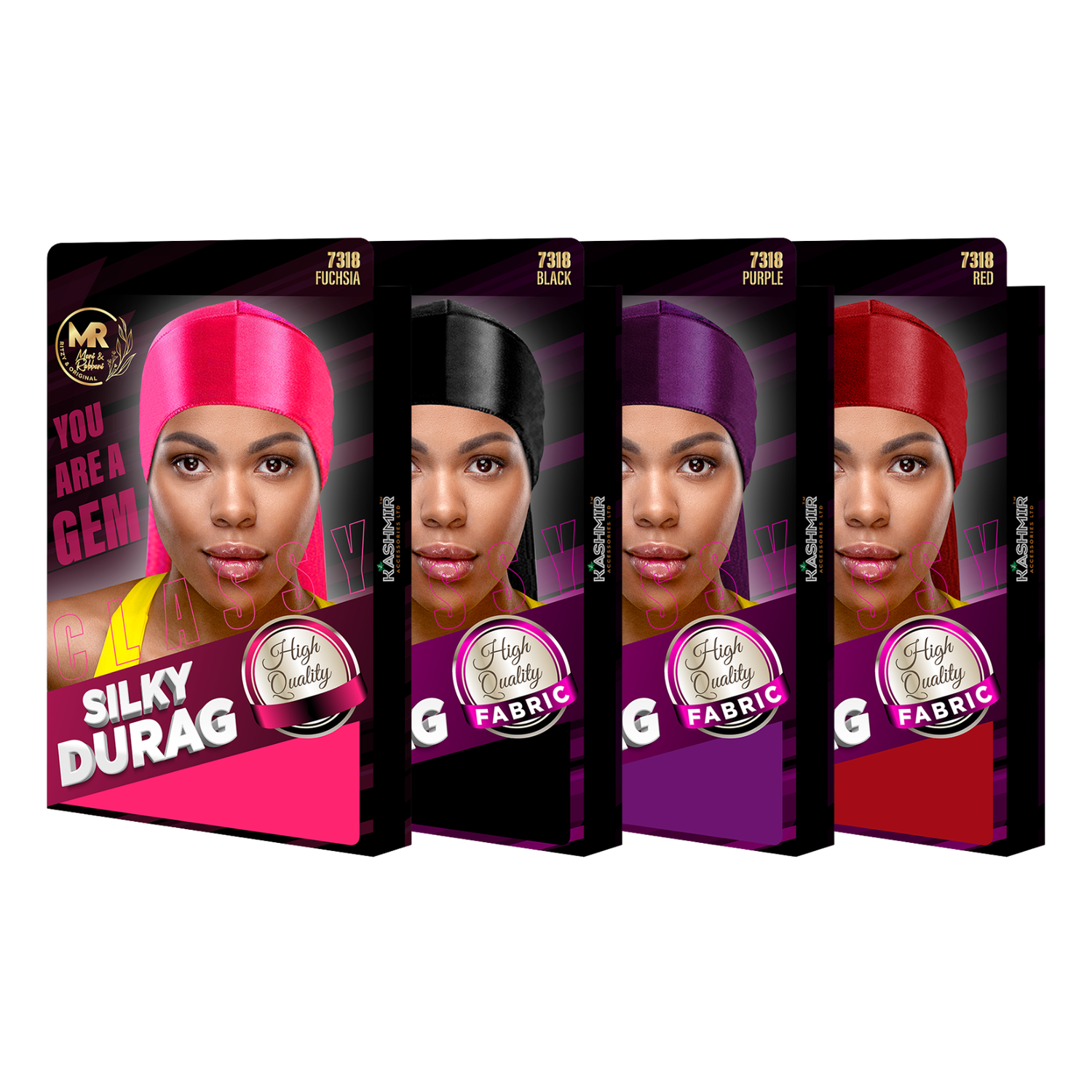 Silky Satin Durag for Men & Women – Soft Du Rag with Wide Straps & Long Tail, Wave Cap for 360 Waves, Braids & Locs, Smooth Hair Wrap for Sleeping, Hair Protection & Daily Wear - 7318