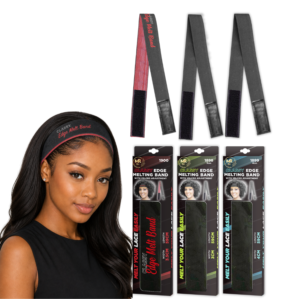 Classy Edge Melting Band 59cm – Adjustable Velcro Wig Melt Band for Lace Wigs | No-Slip Elastic Edge Band for Glueless Installs & Baby Hair Styling