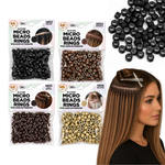 200PCS Silicone Micro Rings for I Tip Hair Extensions – 5mm Micro Nano Beads & Micro Link Hair Beads for Secure Extension Installation - 1903,4,5,6