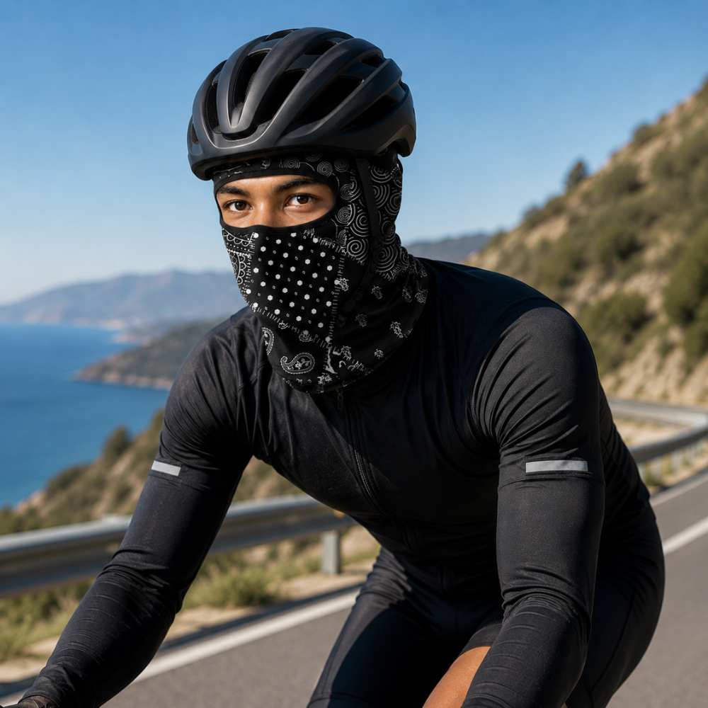 Spandex Paisley Balaclava – Stretch Breathable Face Mask for Men & Women | Lightweight Neck Warmer for Motorcycle, Cycling, Skiing & Outdoor Sports