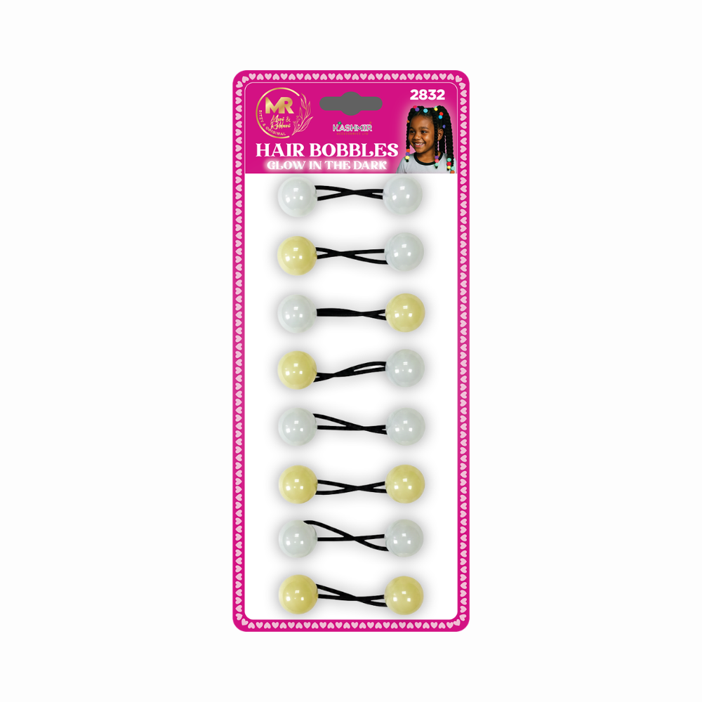 Glow in the Dark Hair Bobbles – Elastic Hair Ties for Women & Girls | Soft Stretch Ponytail Holders, No Damage Hair Bands (Multicolour)