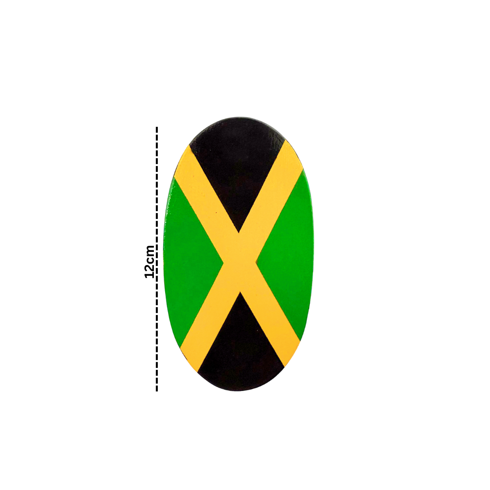 Jamaican Flag Wooden Beard Brush for Men – Pear Wood Handle Grooming Brush with Soft Synthetic Bristles for Beard Care, Hair Styling & Daily Use - 9263