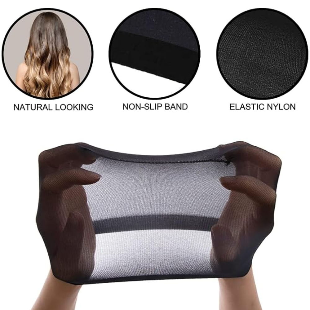 Stocking Wave Cap 2PCS – Thin Breathable Wig Caps for Men & Women | Stretch Mesh Dome Cap, Sweat-Absorbing Wave Builder for 360 Waves, Braids & Wigs (One Size Fits All) - 7599