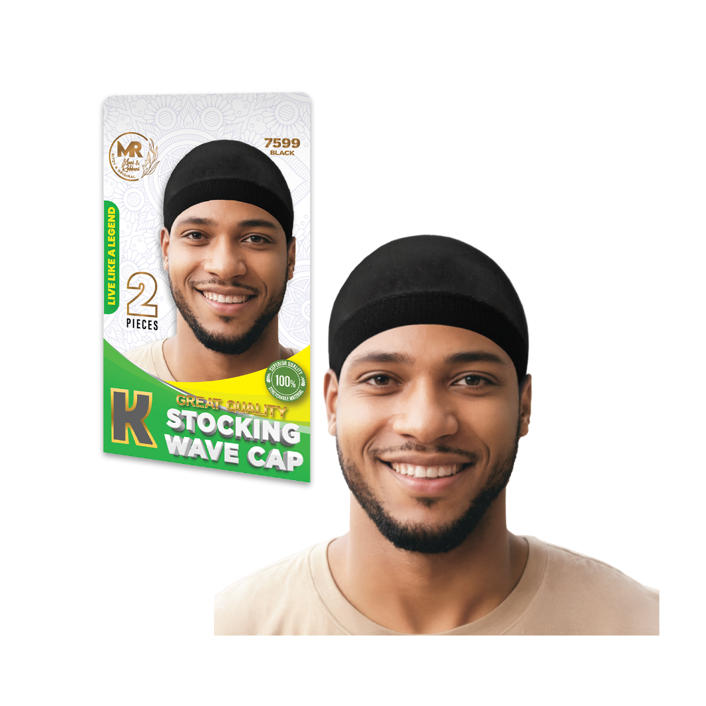 Stocking Wave Cap 2PCS – Thin Breathable Wig Caps for Men & Women | Stretch Mesh Dome Cap, Sweat-Absorbing Wave Builder for 360 Waves, Braids & Wigs (One Size Fits All) - 7599